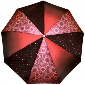 Стильный красный зонт, Три Слона женский, полный автомат, 3 сл.,арт.3995-3